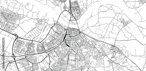 Urban vector city map of Nijmegen, The Netherlands