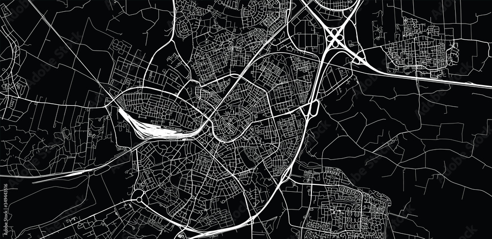 Fototapeta Urban vector city map of Amersfoort, The Netherlands