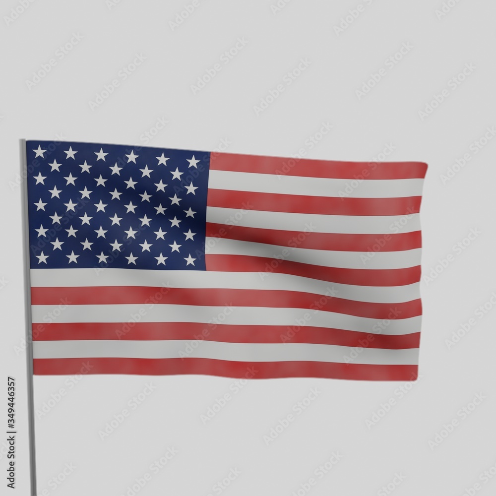 Obraz premium American Flag In The Wind