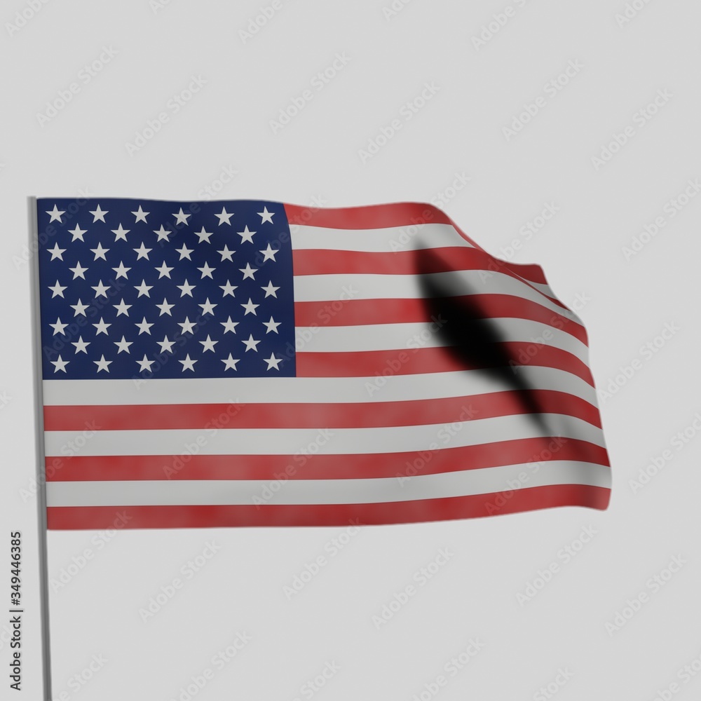 Obraz premium American Flag In The Wind