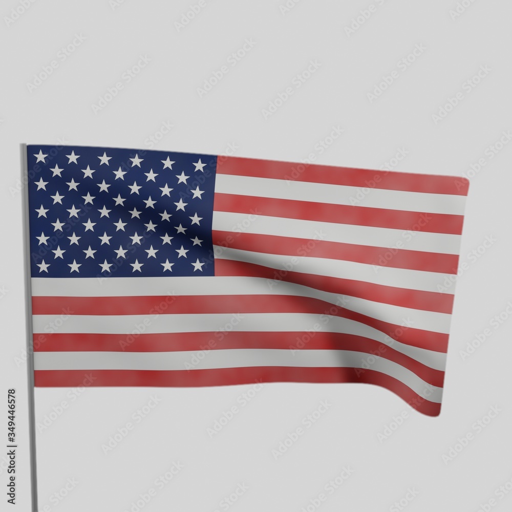 Obraz premium American Flag In The Wind
