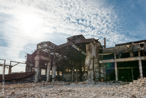 Old abandoned factory building.