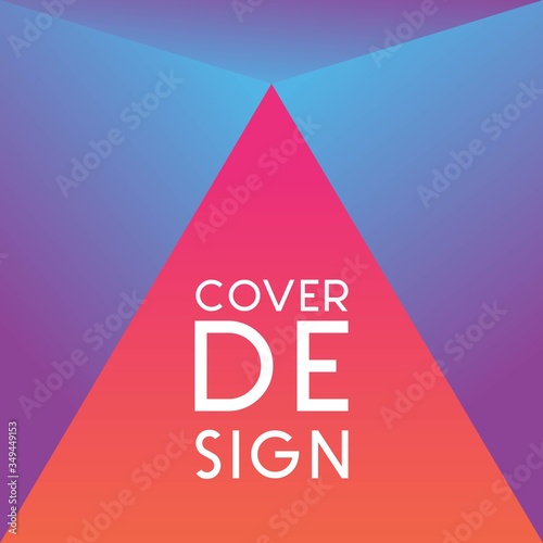 Cover Design with geometric shape and gradient color