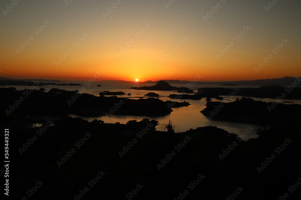 Fototapeta premium 天草五橋の夕景