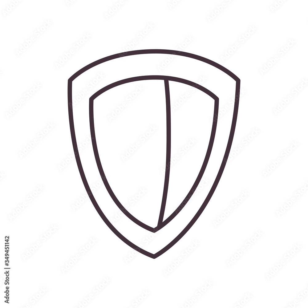 Shield line style icon vector design Shield line style icon vector design