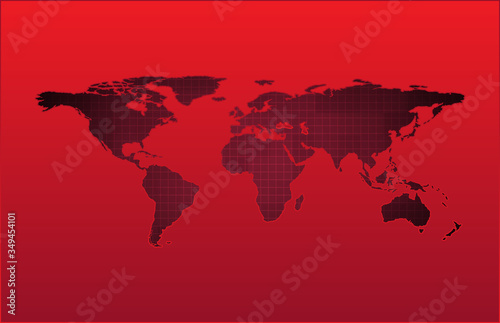 abstract background technology of red world map