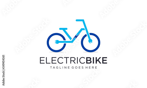 Electric bike logo design vector editable