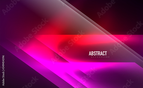 Dynamic neon shiny abstract background. Trendy abstract layout template for business or technology presentation, internet poster or web brochure cover, wallpaper