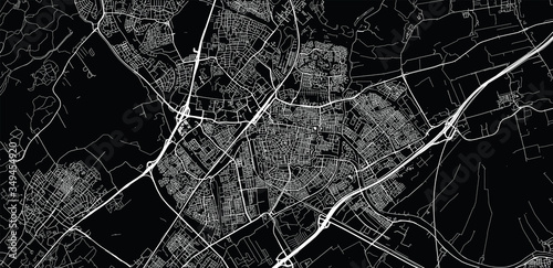 Urban vector city map of Leiden, The Netherlands photo