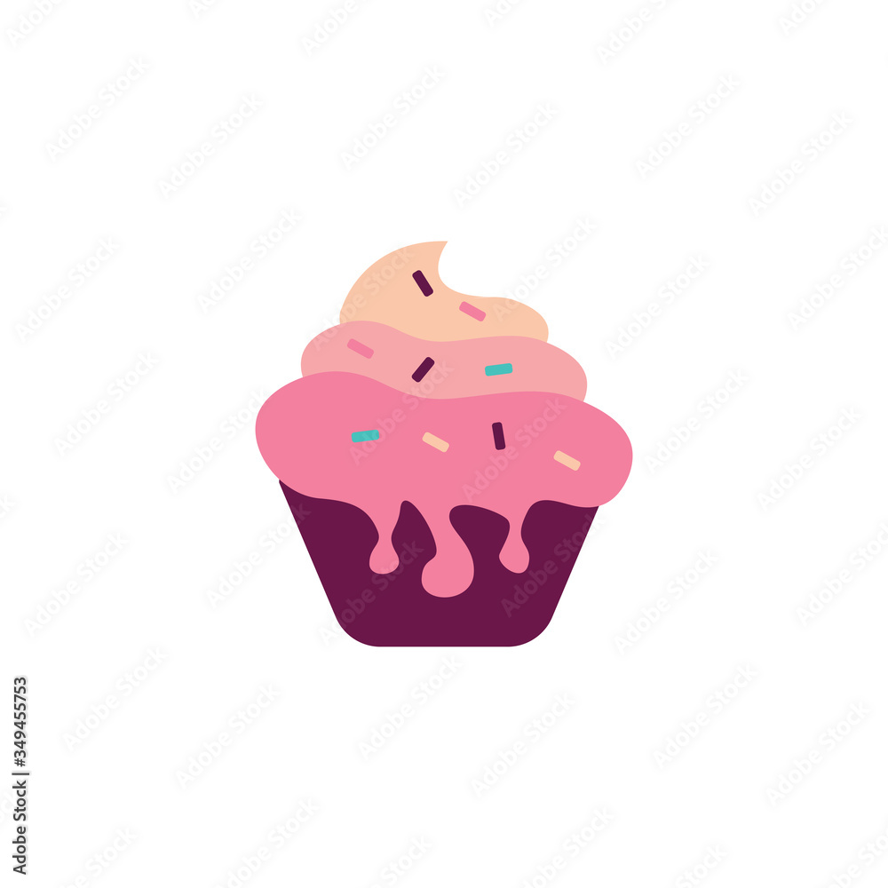 Cupcake graphic design template vector isolated Cupcake graphic design template vector isolated