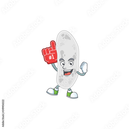Gemmatimonadetes Cartoon character design style with a red foam finger