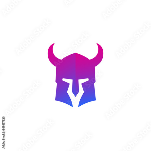 Helmet with horns, vector