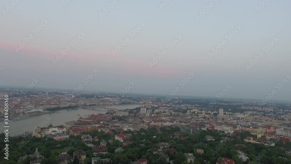 4K Aerial view of Danube, Citadel, Budapest, Hungary, Europe 4K Aerial view of Danube, Citadel, Budapest, Hungary, Europe