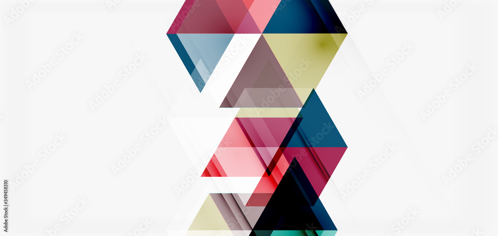 Geometric abstract background, mosaic triangle and hexagon shapes. Trendy abstract layout template for business or technology presentation, internet poster or web brochure cover, wallpaper Geometric abstract background, mosaic triangle and hexagon shapes. Trendy abstract layout template for business or technology presentation, internet poster or web brochure cover, wallpaper