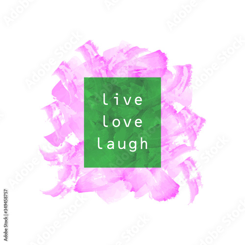 Live Love Laugh lettering, illustration, design motivational quote vector stock
