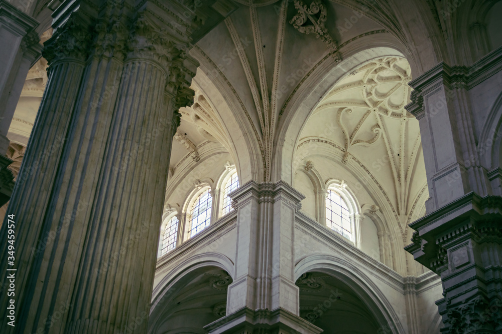 interior of the Granada Cathedral Spain