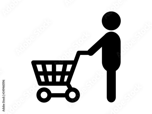 買い物かごを持つ人