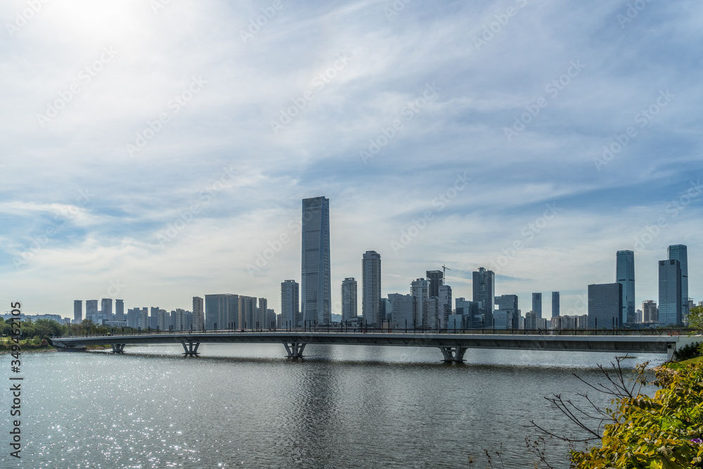 Fototapeta premium shenzhen city skyline at the day time