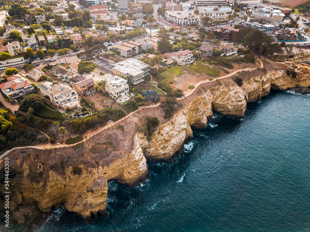 Aerial view of La Jolla coastline in San Diego