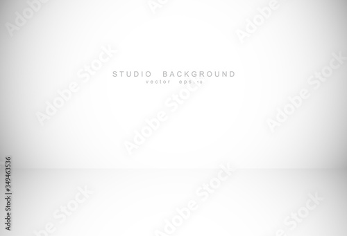 White grey gradient studio room background. Vector EPS 10