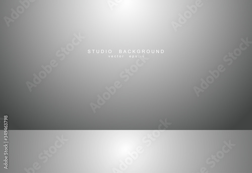 White grey gradient studio room background. Vector EPS 10 © bebuntoon