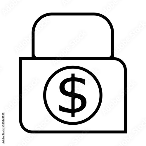 Wallpaper Mural Dollar, money, security, lock icon Torontodigital.ca
