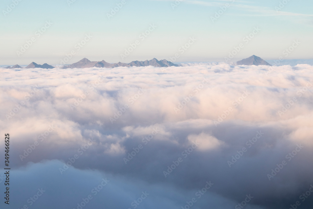 Mountains with clouds landscape Mountains with clouds landscape