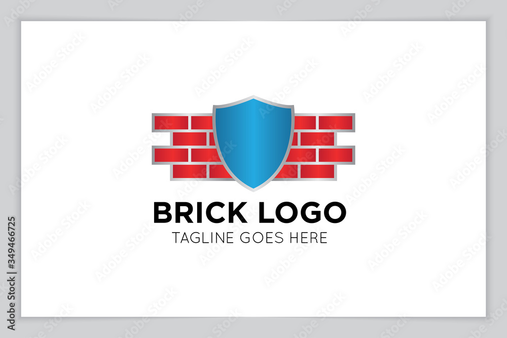 brick logo and icon vector illustration design template