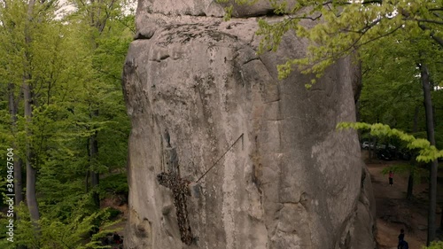 on the nature of the mountain forest rocks 
Dovbush rocks
