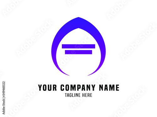 Abstract Logo Vector Gradient Blue