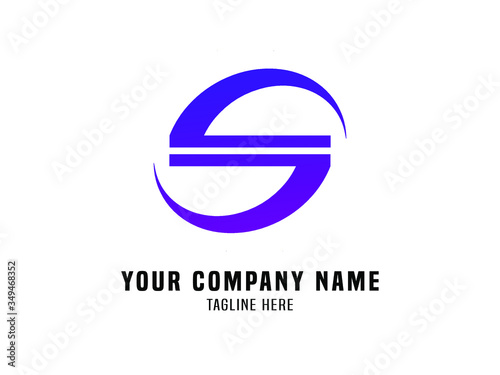 Abstract Logo Vector Gradient Blue