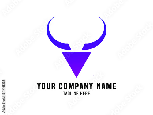 Abstract Logo Vector Gradient Blue