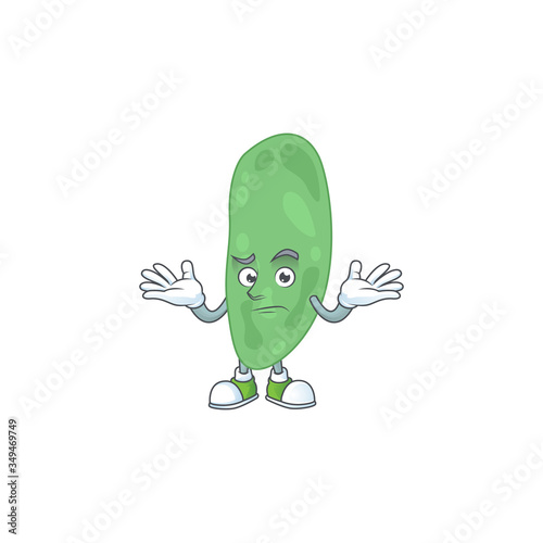 A cartoon image of thermus thermophilus in smirking face