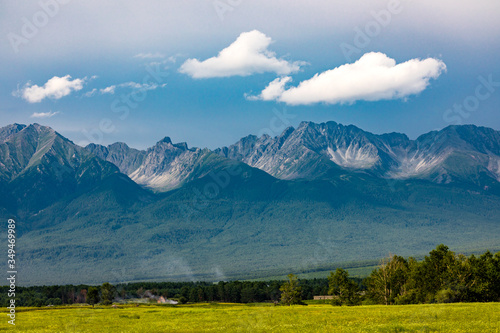 view of the Sayan Mountains in the Tunka Valley