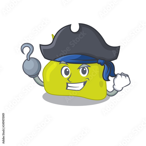 Pituitary cartoon design in a Pirate character with one hook hand