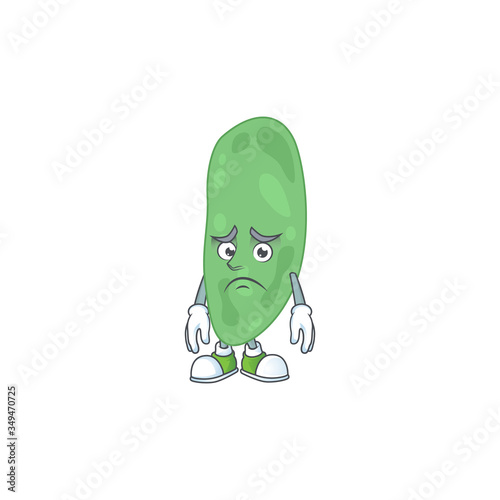 Thermus thermophilus Caricature design picture showing worried face