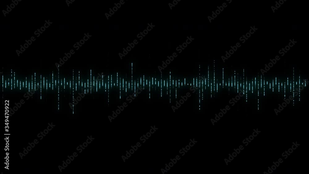 Moving green wave equalizer futuristic background - computer graphic music pulse background concept