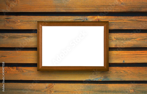 the painting on a wooden background photo