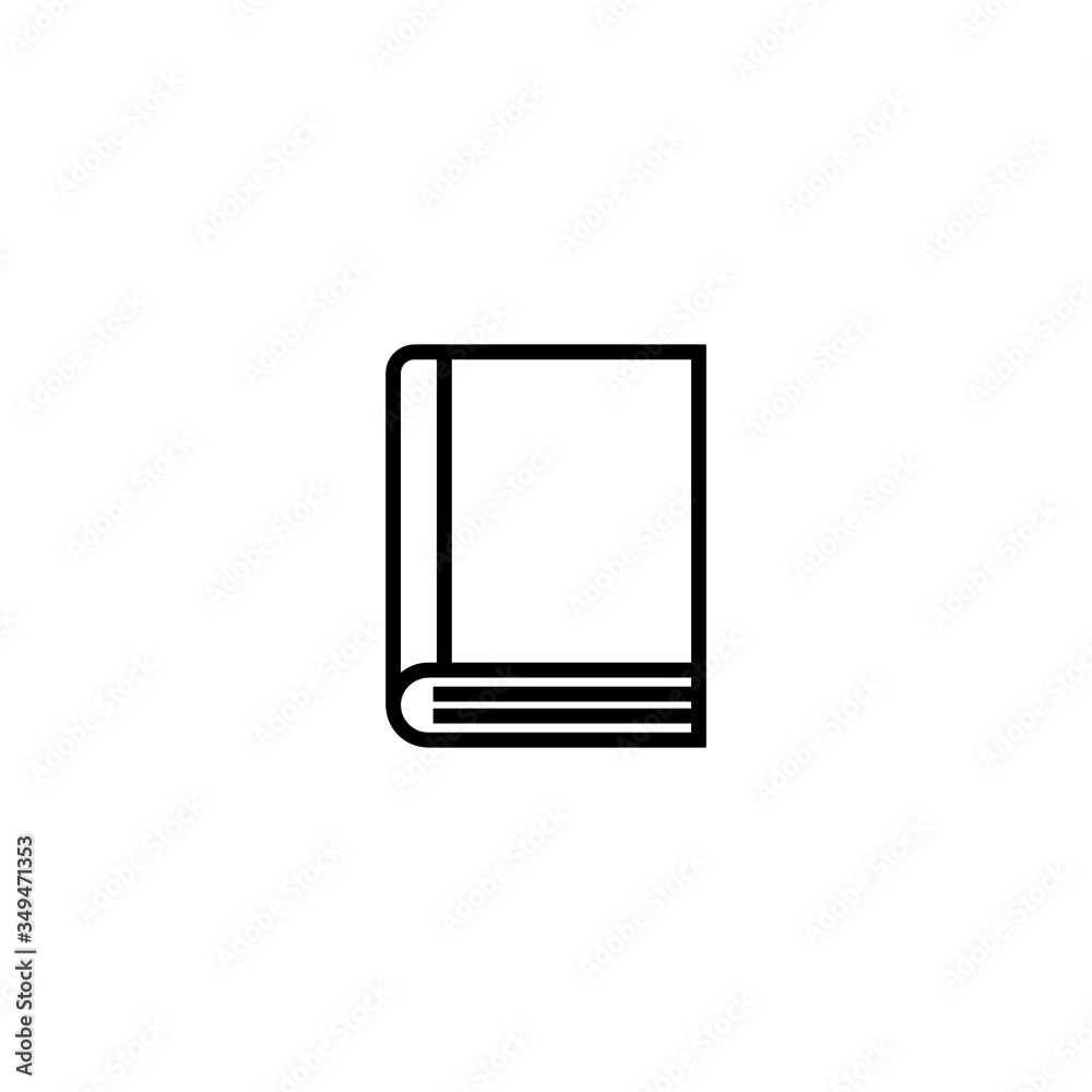 Book Icon, Education symbol in outline style on white background
Book Icon, Education symbol in outline style on white background
