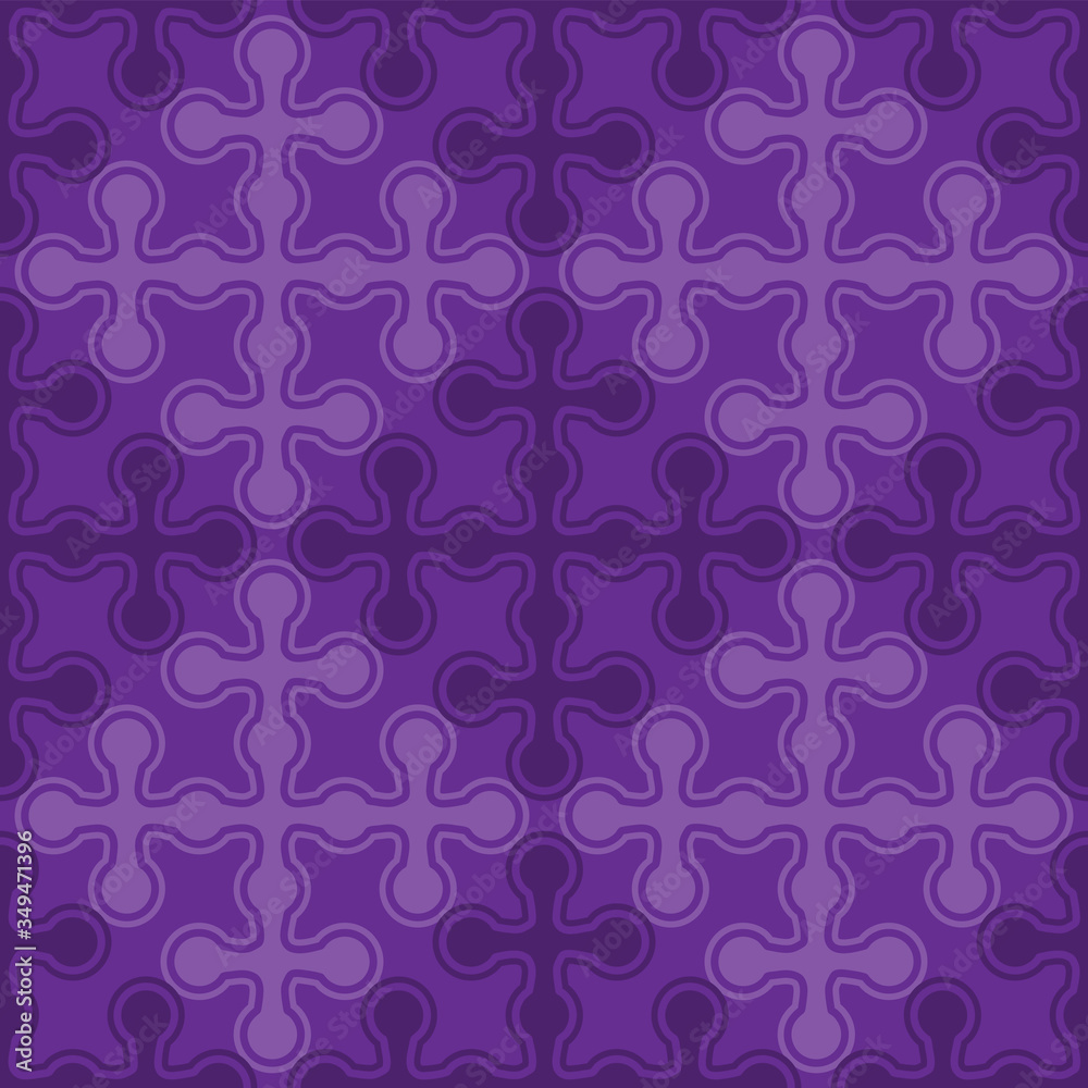 seamless abstract pattern with crosses and circles on a purple background. Vector image seamless abstract pattern with crosses and circles on a purple background. Vector image
