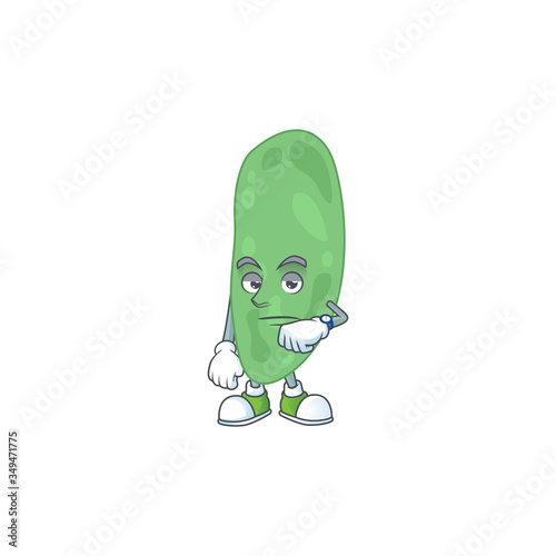 Thermus thermophilus showing waiting gesture cartoon design concept