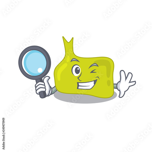 cartoon picture of pituitary Detective using tools