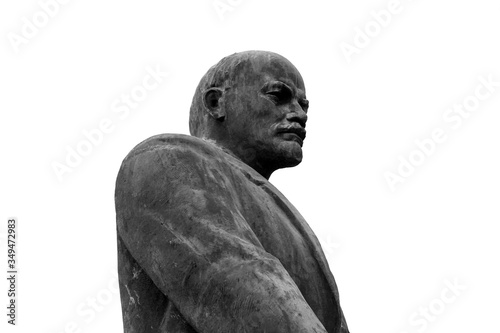 The stone monument to Lenin