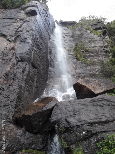 waterfall in the mountains