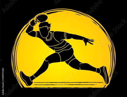 Ping Pong player, Table tennis action cartoon graphic vector