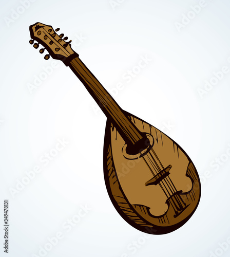 Mandolin. Vector drawing icon sign