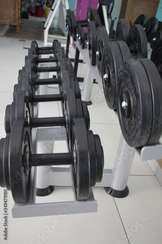 gym with fitness equipment