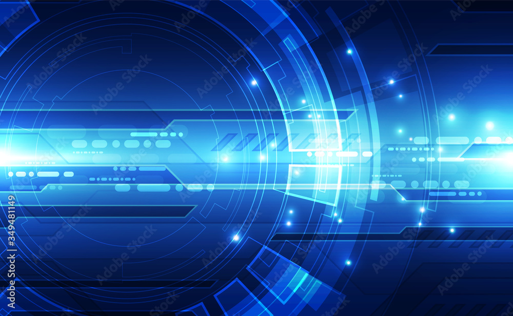 Obraz premium Abstract futuristic digital technology background. Illustration Vector