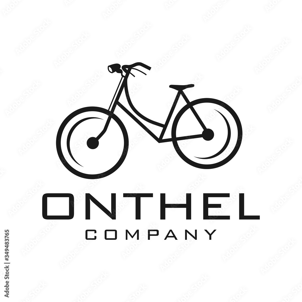 Fototapeta premium classic bicycle logo design