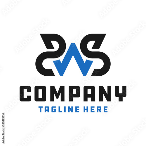industrial business logo letter SWS